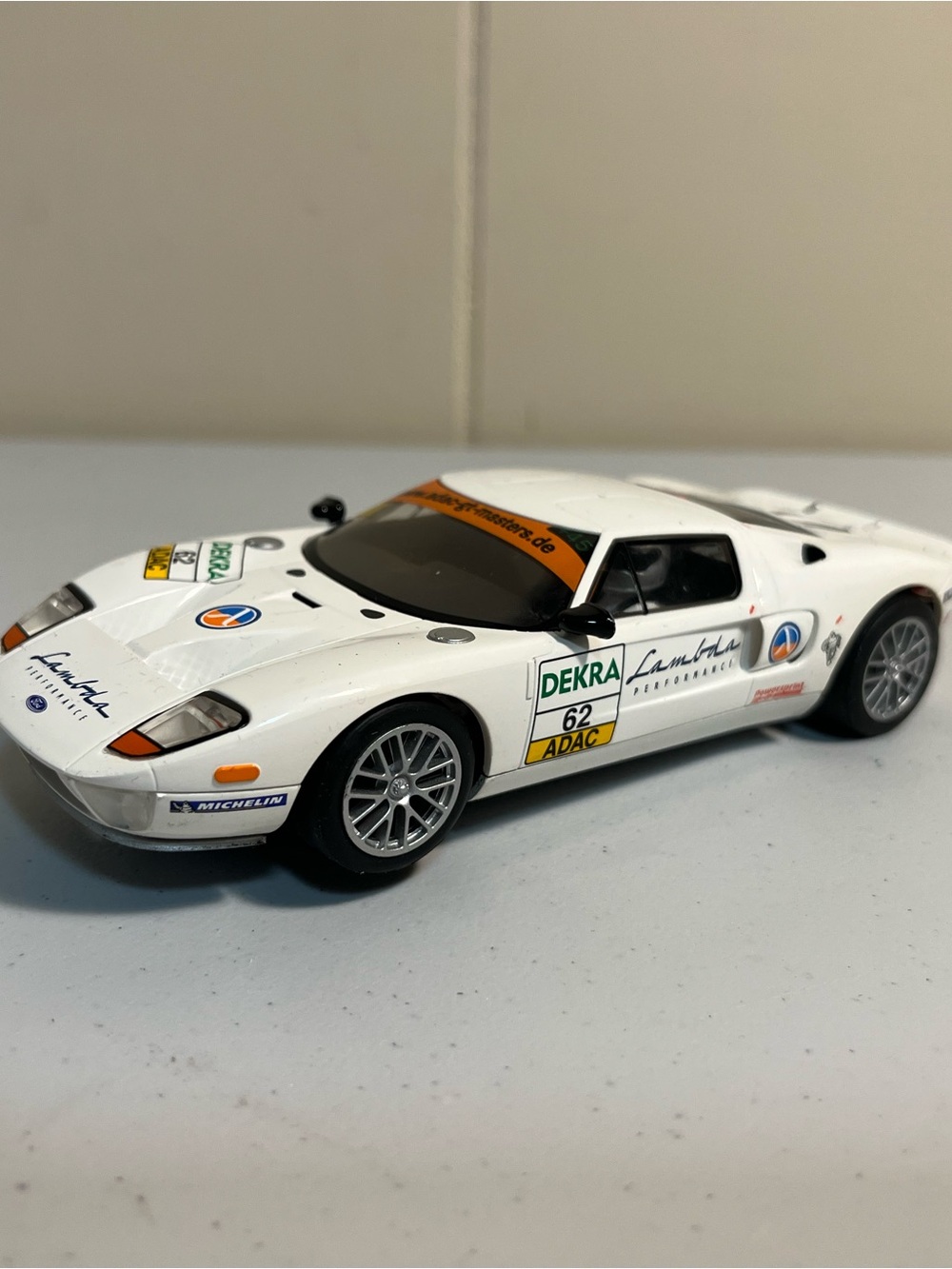 White Lamborghini Slot car